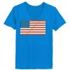 Ladies’  Junior Fine Jersey V-Neck Longer Length T-Shirt Thumbnail