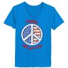 Ladies’  Junior Fine Jersey V-Neck Longer Length T-Shirt Thumbnail