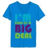 Ladies’  Junior Fine Jersey V-Neck Longer Length T-Shirt Thumbnail