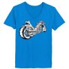 Ladies’  Junior Fine Jersey V-Neck Longer Length T-Shirt Thumbnail