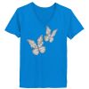 Ladies’  Junior Fine Jersey V-Neck Longer Length T-Shirt Thumbnail