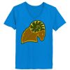 Ladies’  Junior Fine Jersey V-Neck Longer Length T-Shirt Thumbnail
