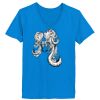 Ladies’  Junior Fine Jersey V-Neck Longer Length T-Shirt Thumbnail