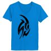 Ladies’  Junior Fine Jersey V-Neck Longer Length T-Shirt Thumbnail