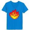 Ladies’  Junior Fine Jersey V-Neck Longer Length T-Shirt Thumbnail