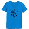 Ladies’  Junior Fine Jersey V-Neck Longer Length T-Shirt Thumbnail