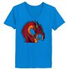 Ladies’  Junior Fine Jersey V-Neck Longer Length T-Shirt Thumbnail