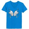 Ladies’  Junior Fine Jersey V-Neck Longer Length T-Shirt Thumbnail