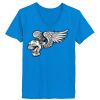 Ladies’  Junior Fine Jersey V-Neck Longer Length T-Shirt Thumbnail