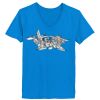 Ladies’  Junior Fine Jersey V-Neck Longer Length T-Shirt Thumbnail