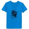Ladies’  Junior Fine Jersey V-Neck Longer Length T-Shirt Thumbnail