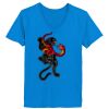 Ladies’  Junior Fine Jersey V-Neck Longer Length T-Shirt Thumbnail