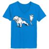 Ladies’  Junior Fine Jersey V-Neck Longer Length T-Shirt Thumbnail