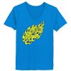 Ladies’  Junior Fine Jersey V-Neck Longer Length T-Shirt Thumbnail