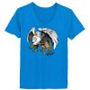Ladies’  Junior Fine Jersey V-Neck Longer Length T-Shirt Thumbnail