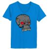 Ladies’  Junior Fine Jersey V-Neck Longer Length T-Shirt Thumbnail