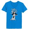 Ladies’  Junior Fine Jersey V-Neck Longer Length T-Shirt Thumbnail