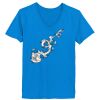 Ladies’  Junior Fine Jersey V-Neck Longer Length T-Shirt Thumbnail
