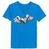 Ladies’  Junior Fine Jersey V-Neck Longer Length T-Shirt Thumbnail