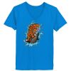 Ladies’  Junior Fine Jersey V-Neck Longer Length T-Shirt Thumbnail
