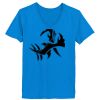 Ladies’  Junior Fine Jersey V-Neck Longer Length T-Shirt Thumbnail