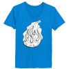 Ladies’  Junior Fine Jersey V-Neck Longer Length T-Shirt Thumbnail