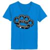 Ladies’  Junior Fine Jersey V-Neck Longer Length T-Shirt Thumbnail
