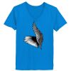 Ladies’  Junior Fine Jersey V-Neck Longer Length T-Shirt Thumbnail