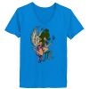 Ladies’  Junior Fine Jersey V-Neck Longer Length T-Shirt Thumbnail