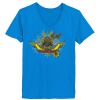 Ladies’  Junior Fine Jersey V-Neck Longer Length T-Shirt Thumbnail