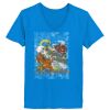 Ladies’  Junior Fine Jersey V-Neck Longer Length T-Shirt Thumbnail
