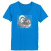 Ladies’  Junior Fine Jersey V-Neck Longer Length T-Shirt Thumbnail