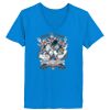 Ladies’  Junior Fine Jersey V-Neck Longer Length T-Shirt Thumbnail