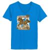 Ladies’  Junior Fine Jersey V-Neck Longer Length T-Shirt Thumbnail