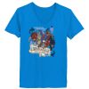 Ladies’  Junior Fine Jersey V-Neck Longer Length T-Shirt Thumbnail