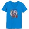 Ladies’  Junior Fine Jersey V-Neck Longer Length T-Shirt Thumbnail