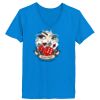 Ladies’  Junior Fine Jersey V-Neck Longer Length T-Shirt Thumbnail