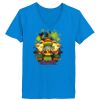 Ladies’  Junior Fine Jersey V-Neck Longer Length T-Shirt Thumbnail