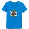 Ladies’  Junior Fine Jersey V-Neck Longer Length T-Shirt Thumbnail
