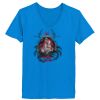 Ladies’  Junior Fine Jersey V-Neck Longer Length T-Shirt Thumbnail