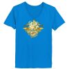 Ladies’  Junior Fine Jersey V-Neck Longer Length T-Shirt Thumbnail