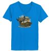 Ladies’  Junior Fine Jersey V-Neck Longer Length T-Shirt Thumbnail