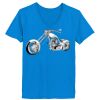 Ladies’  Junior Fine Jersey V-Neck Longer Length T-Shirt Thumbnail