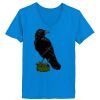 Ladies’  Junior Fine Jersey V-Neck Longer Length T-Shirt Thumbnail