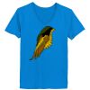 Ladies’  Junior Fine Jersey V-Neck Longer Length T-Shirt Thumbnail
