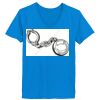 Ladies’  Junior Fine Jersey V-Neck Longer Length T-Shirt Thumbnail