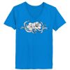 Ladies’  Junior Fine Jersey V-Neck Longer Length T-Shirt Thumbnail