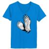 Ladies’  Junior Fine Jersey V-Neck Longer Length T-Shirt Thumbnail