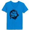Ladies’  Junior Fine Jersey V-Neck Longer Length T-Shirt Thumbnail