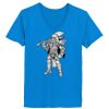 Ladies’  Junior Fine Jersey V-Neck Longer Length T-Shirt Thumbnail